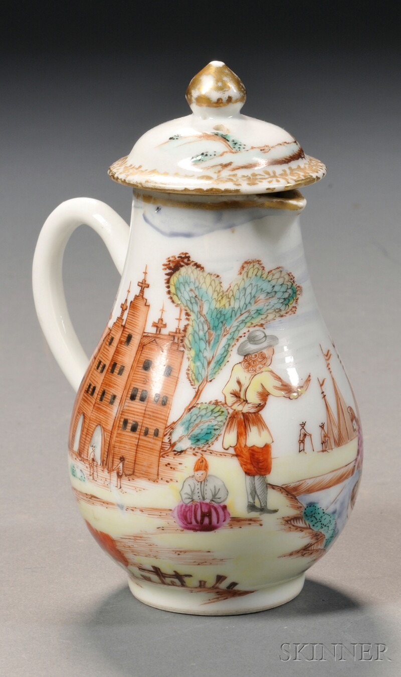 Appraisal: Chinese Export Porcelain Cream Jug with Cover late th early