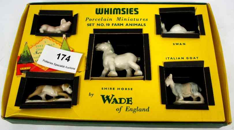 Appraisal: Wade Whimsies s Set Number comprising farm animals Shire Horse