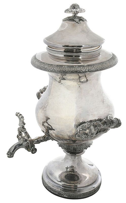 Appraisal: American Coin Silver Hot Water Urn Philadelphia urn form two