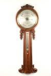 Appraisal: BAROMETER - Marked Gray Keen Liverpool burled walnut with thermometer