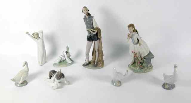 Appraisal: A Lladro figure of Shakespeare cm high a figure of