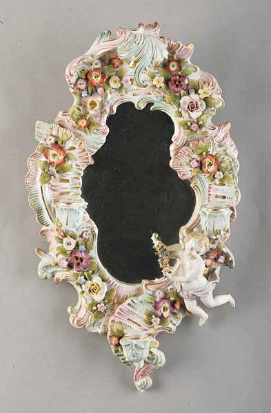 Appraisal: A Meissen Porcelain Mirrored Wall Sconce late th early th