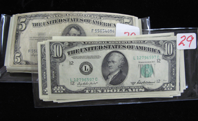 Appraisal: TOTAL FACE VALUE OF U S AND BILLS SILVER CERTIFICATES