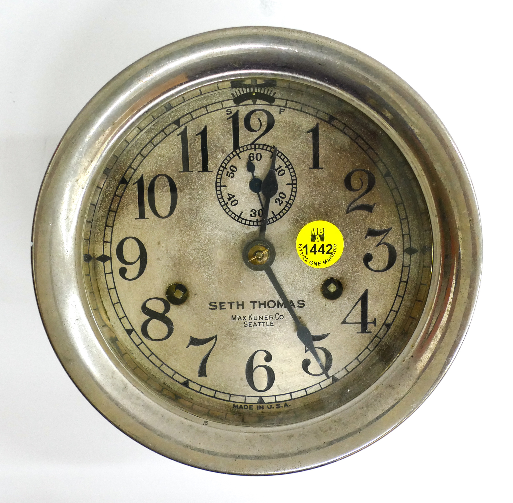 Appraisal: Antique Seth Thomas Seattle Ships Clock ''