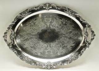 Appraisal: LG Reed Barton King Francis Silver Plate Tray MASSACHUSETTS TH