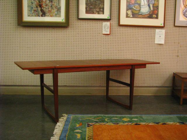 Appraisal: Mid-Century Teak Sofa Table with drop leaf '' wide ''