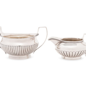 Appraisal: A George III Silver Creamer and Sugar Set R and