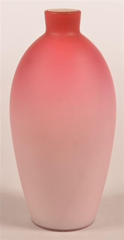 Appraisal: Cased Peachblow Art Glass Vase Cased Peachblow Art Glass Vase