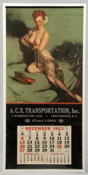 Appraisal: Elvgren Nude Calendar from Providence RI Description Nice clean and