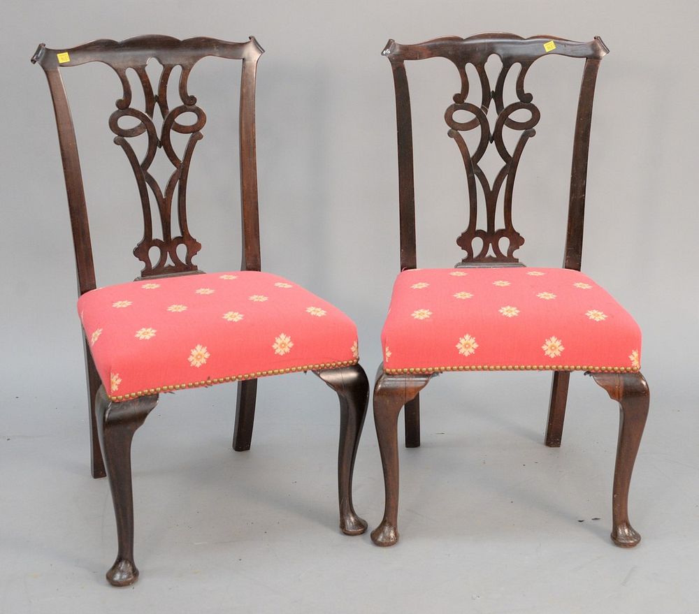 Appraisal: Set of nine Queen Anne style chairs Estate of Thomas