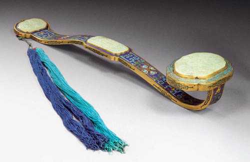 Appraisal: RUYI SCEPTRE China Qianlong Period L cm Cloisonn on a