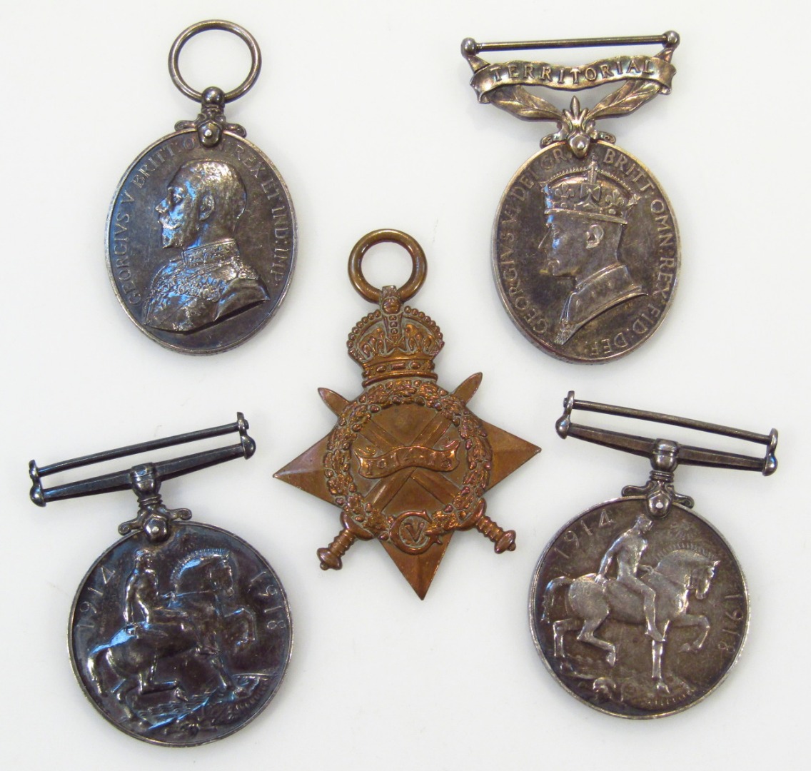 Appraisal: Various WWI medals comprising a - Star - Medal and