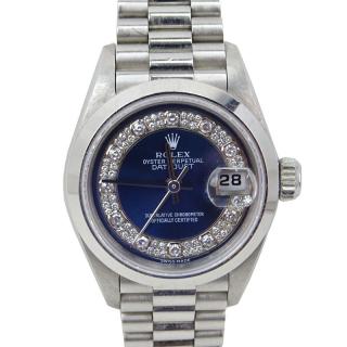 Appraisal: Lady's Platinum Rolex Datejust Chronometer with Diamond Dial Lady's Platinum