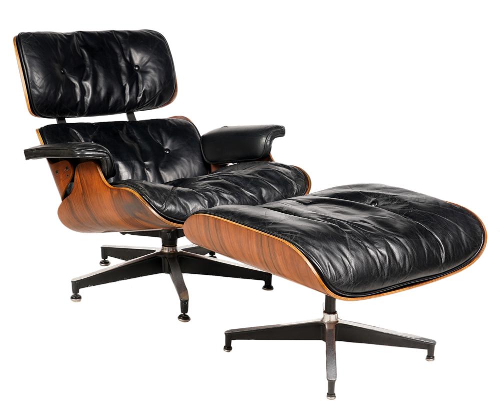 Appraisal: HERMAN MILLER EAMES LOUNGE CHAIR OTTOMANHerman Miller Eames Lounge Chair