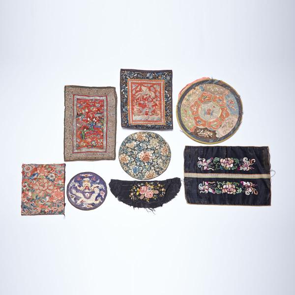 Appraisal: Group of Assorted Textiles Early th Century Comprised of eight