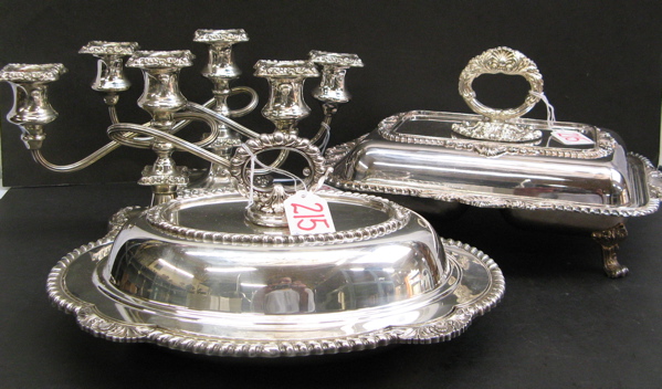 Appraisal: A GROUP OF ENGLISH SILVER PLATED TABLE ACCESSORIES including a