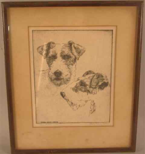 Appraisal: EDITH DERRY WILSON AMERICAN - LIVE WIRES Etching x in