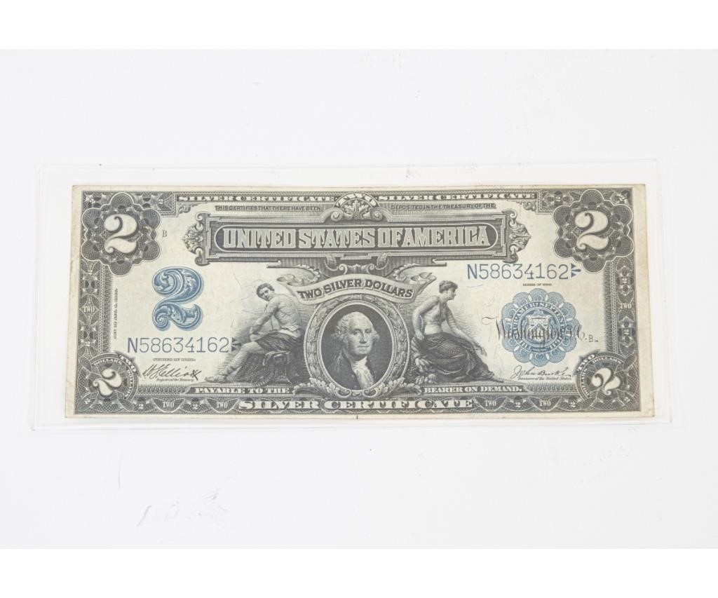 Appraisal: two dollar silver certificate VF