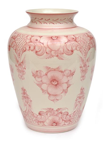 Appraisal: HAND PAINTED PORTUGUESE VASE