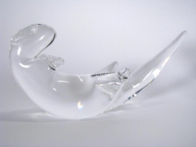 Appraisal: Signed Steuben Crystal Otter '' long