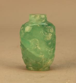 Appraisal: th Century Carved Chinese Stone Snuff Bottle th Century Carved