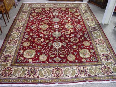 Appraisal: PERSIAN HAND WOVEN TABRIZ RUG - X