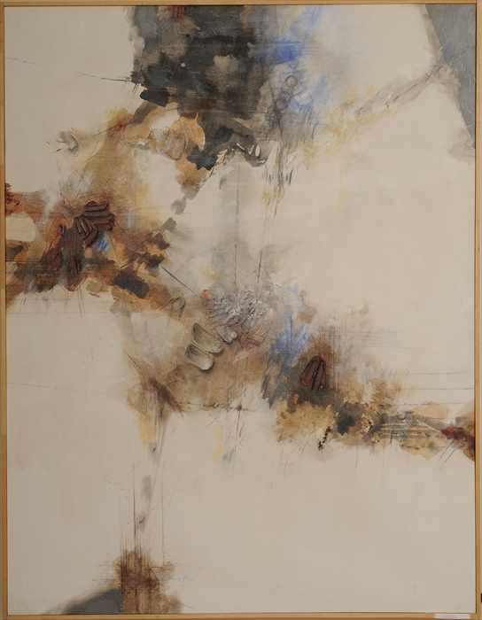 Appraisal: FRANCISCO CORCUERA b UNTITLED Acrylic and mixed media on canvas