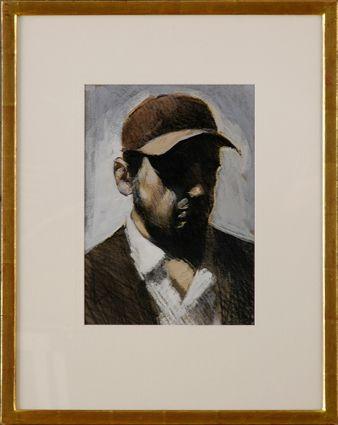 Appraisal: STEPHEN CONROY b DRAWING MAN IN A CAP Gouache x