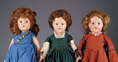 Appraisal: LOT OF THREE EFFANBEE HISTORICAL SERIES DOLLS From all original