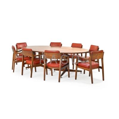 Appraisal: EDWARD WORMLEY DUNBAR Riemerschmid chairs table Condition Report