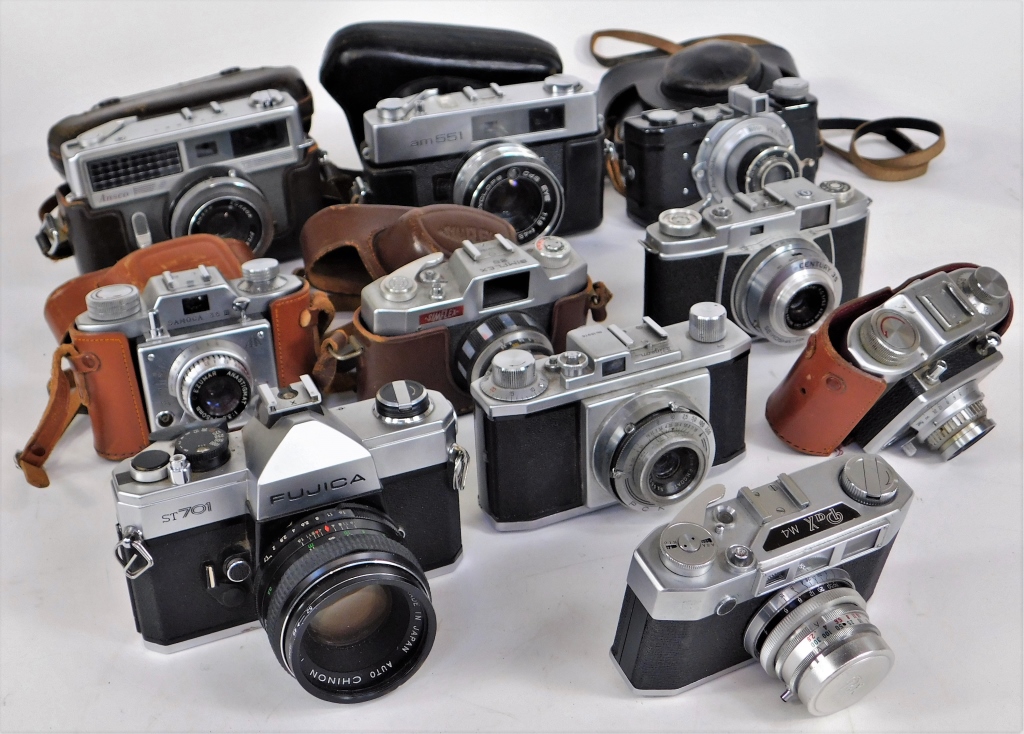 Appraisal: GROUP OF JAPANESE MM CAMERAS Group of Japanese mm SLR