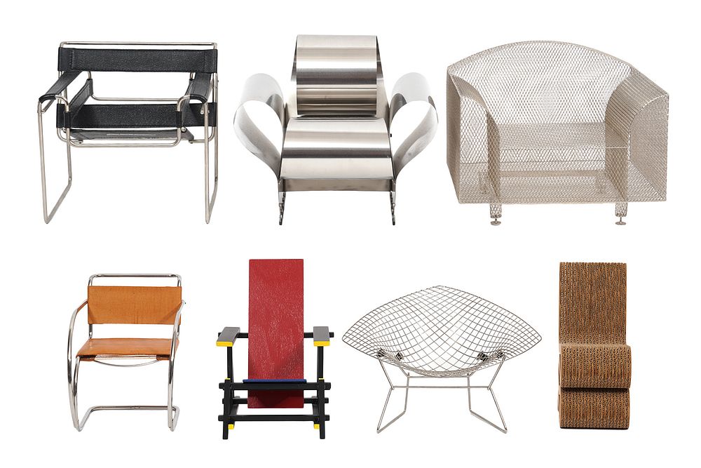 Appraisal: Pc Vitra Miniatures Collection Vitra Miniatures Collection includes chairs details