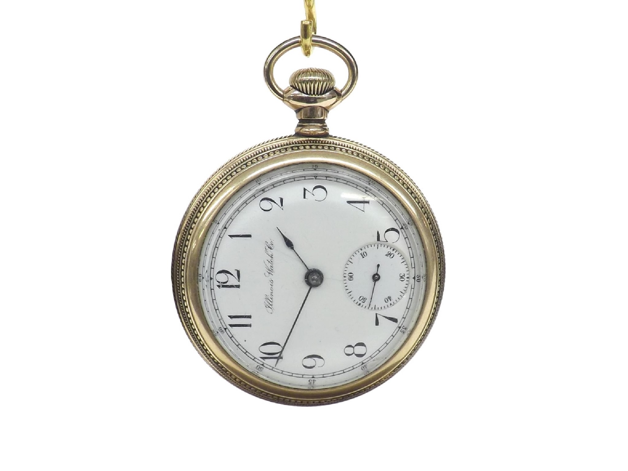 Appraisal: Illinois Watch Co gold plated lever pocket watch circa jewel