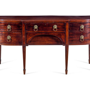 Appraisal: A Regency Mahogany Sideboard th Century Height x width x