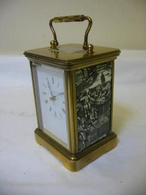 Appraisal: A SWISS CARRIAGE CLOCK the movement with platform lever escapement