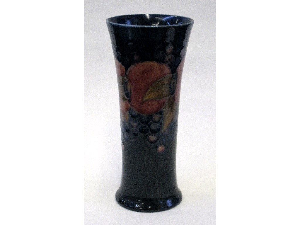 Appraisal: Moorcroft Pomegranate flared cylindrical vase impressed and painted marks high