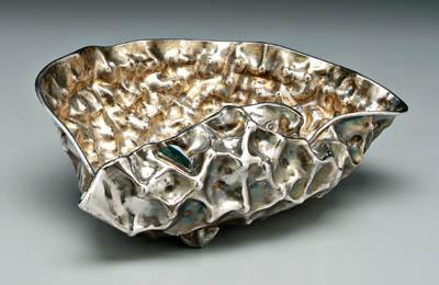 Appraisal: Italian silver shell bowl free form shell with starfish and