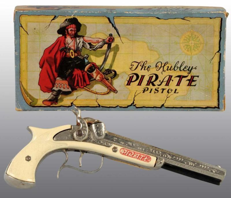 Appraisal: Hubley Pirate Toy Cap Gun Description Includes original box which