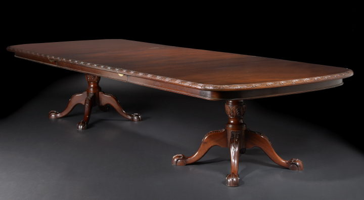 Appraisal: George III-Style Mahogany Dining Table early th century the rounded