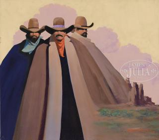 Appraisal: JAMES DARUM American th st Century THREE AMIGOS Oil on