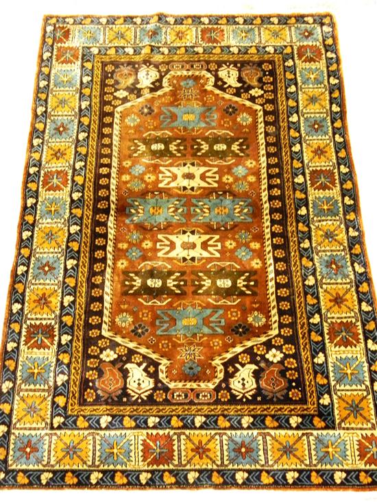 Appraisal: Persian Ardebill rug ' '' x ' imitation silk dark