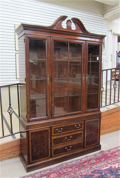 Appraisal: CHIPPENDALE STYLE MAHOGANY CHINA CABINET Drexel Heritage Furnishings Inc Drexel