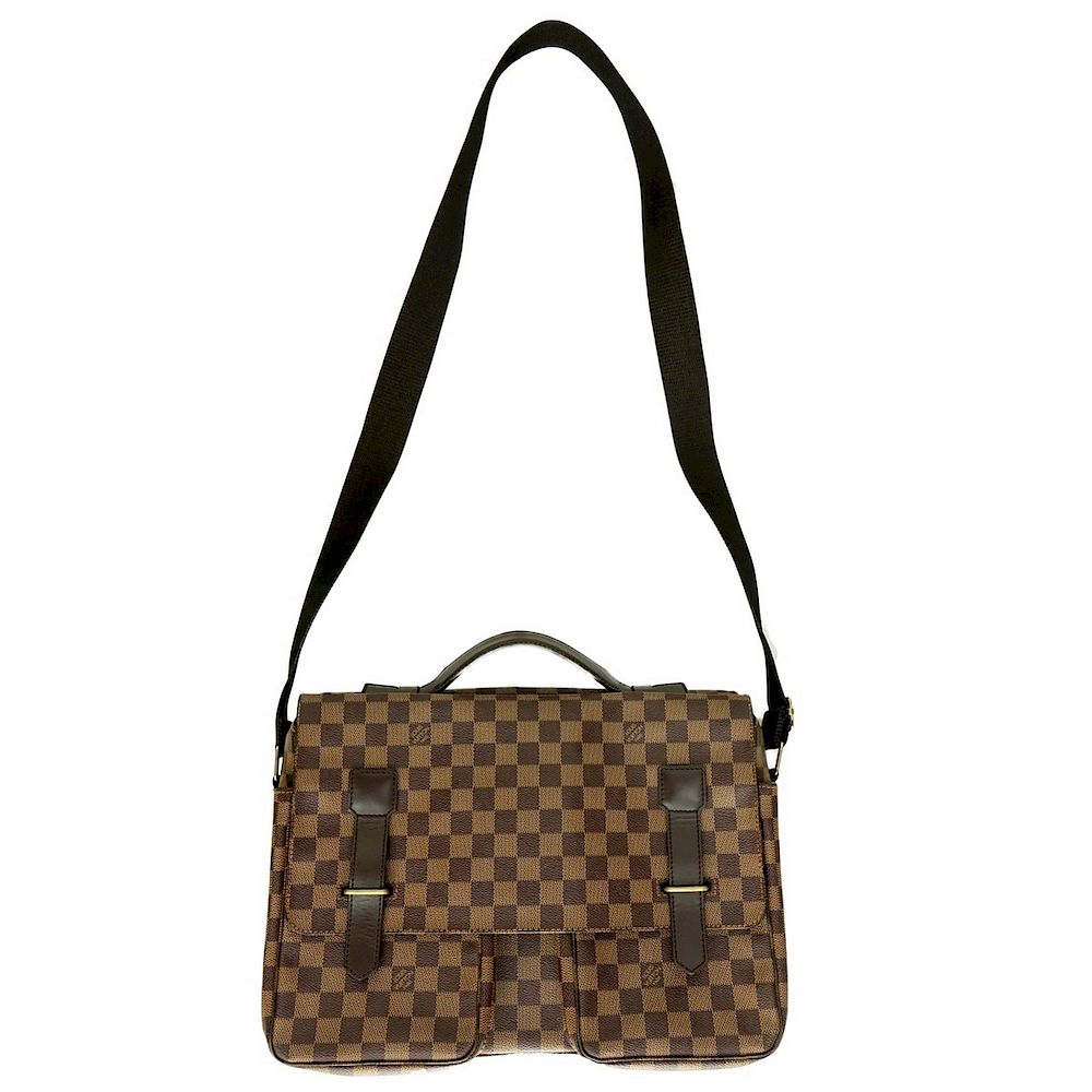 Appraisal: Louis Vuitton Brown Damier Ebene Broadway Satchel Louis Vuitton Brown