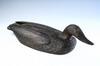 Appraisal: DECOY - Early carved wooden Black Duck decoy with glass