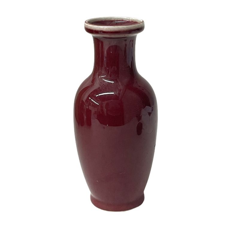 Appraisal: Chinese Oxblood Porcelain Chinese Oxblood Porcelain Measures Inches High x