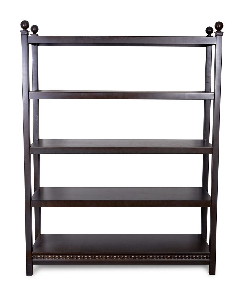 Appraisal: A Contemporary Black-Painted Metal Bookcase Height x width x depth