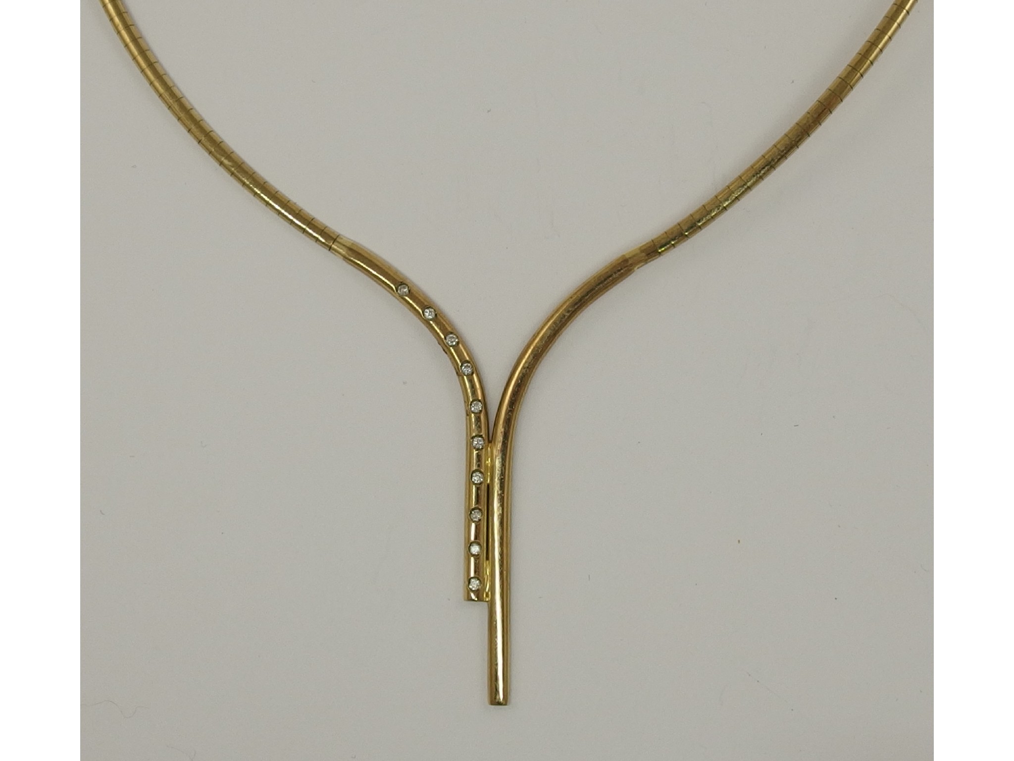 Appraisal: A ct diamond set snake chain necklace