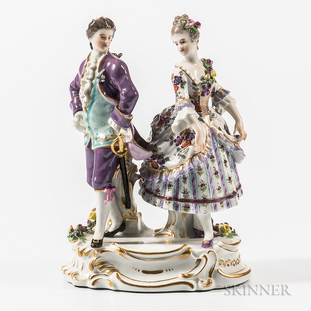 Appraisal: Meissen Porcelain Figural Group of a Couple Dancing Meissen Porcelain