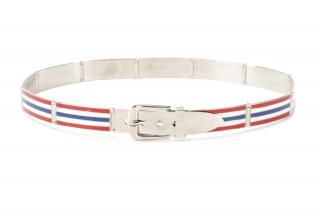 Appraisal: Gucci Silver Tone Enameled Metal Belt Gucci Italian founded A