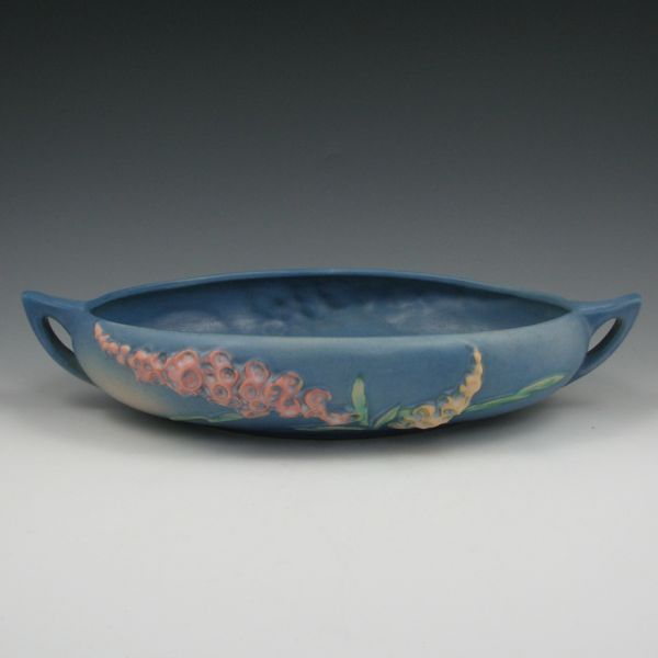 Appraisal: Roseville blue Foxglove console bowl Marked Roseville USA - Mint